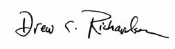 Dr. Drew
                                                  Richardson signature