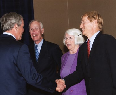 Dr. Larry Farwell and
                                        President George Bush 2