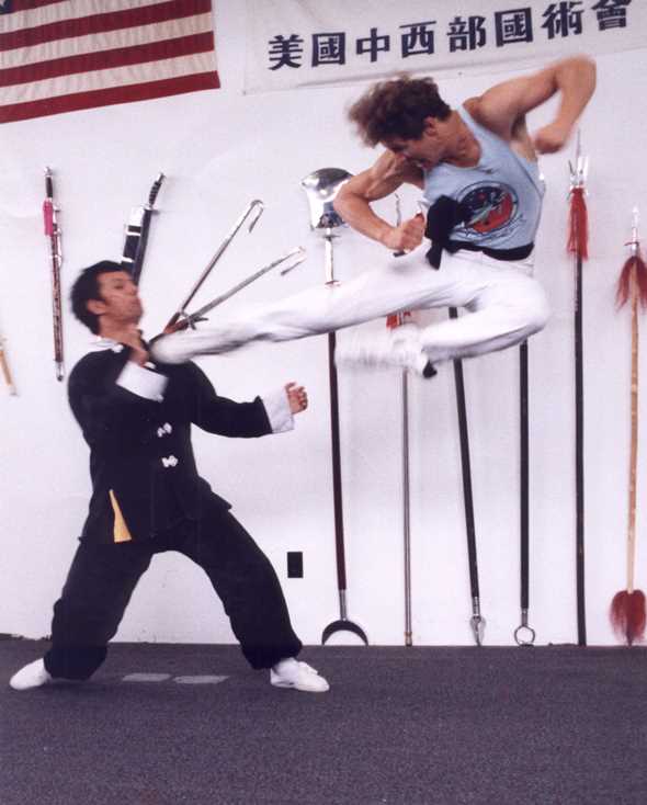 Larry Farwell kungfu
                                          flying kick